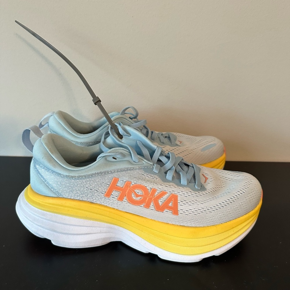 NEW/NEVER WORN Hoka Women's Sneakers in Light Blue and Yellow